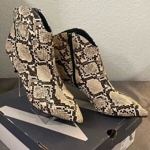 Worthington Women's Snakeskin Ankle Booties